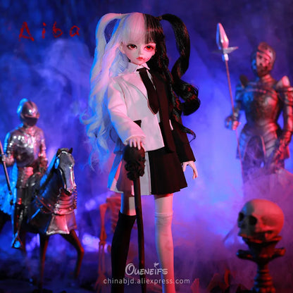 Aiba 1/4 BJD Doll Shuga Fairy Fullset Resin Material Dolls Black White Stitching Suit Style Dolls Surprise Gift for Girls