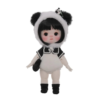 Amoyensis Doll BJD 1/8 Mey Body Baby Face Cute Panda Costume Resin Art Toys High Quality Full set Toy Facial Doll