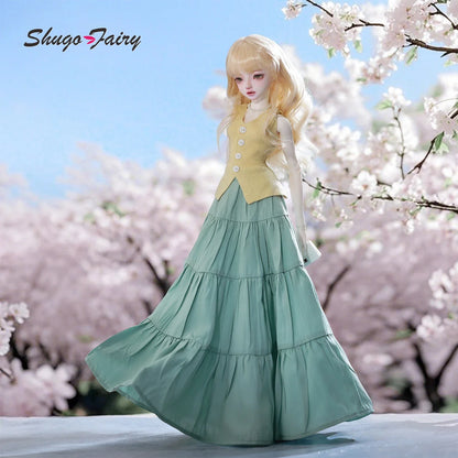 SPRING SALE!  Shugafairy Libra D 1/4 BJD - Pastel Minimalist Doll for Picnic | Full Set Korean Poseable