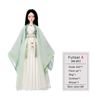 BJD Doll 1/4  Lunai Chinese Myth Shugafairy - Handmade Taoist Priestess Full Set W/ Imperial Crown Artisan Resin
