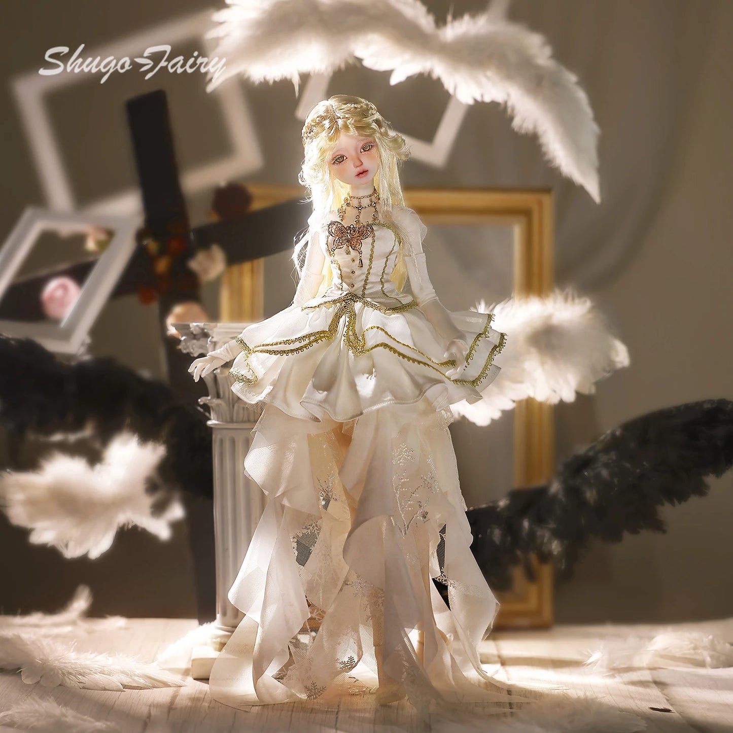 Shugafairy QY A/B 1/4 Celestial Oracle BJD Dolls Removable Magnetic Wings & Ears - Divine Envoy Full Set