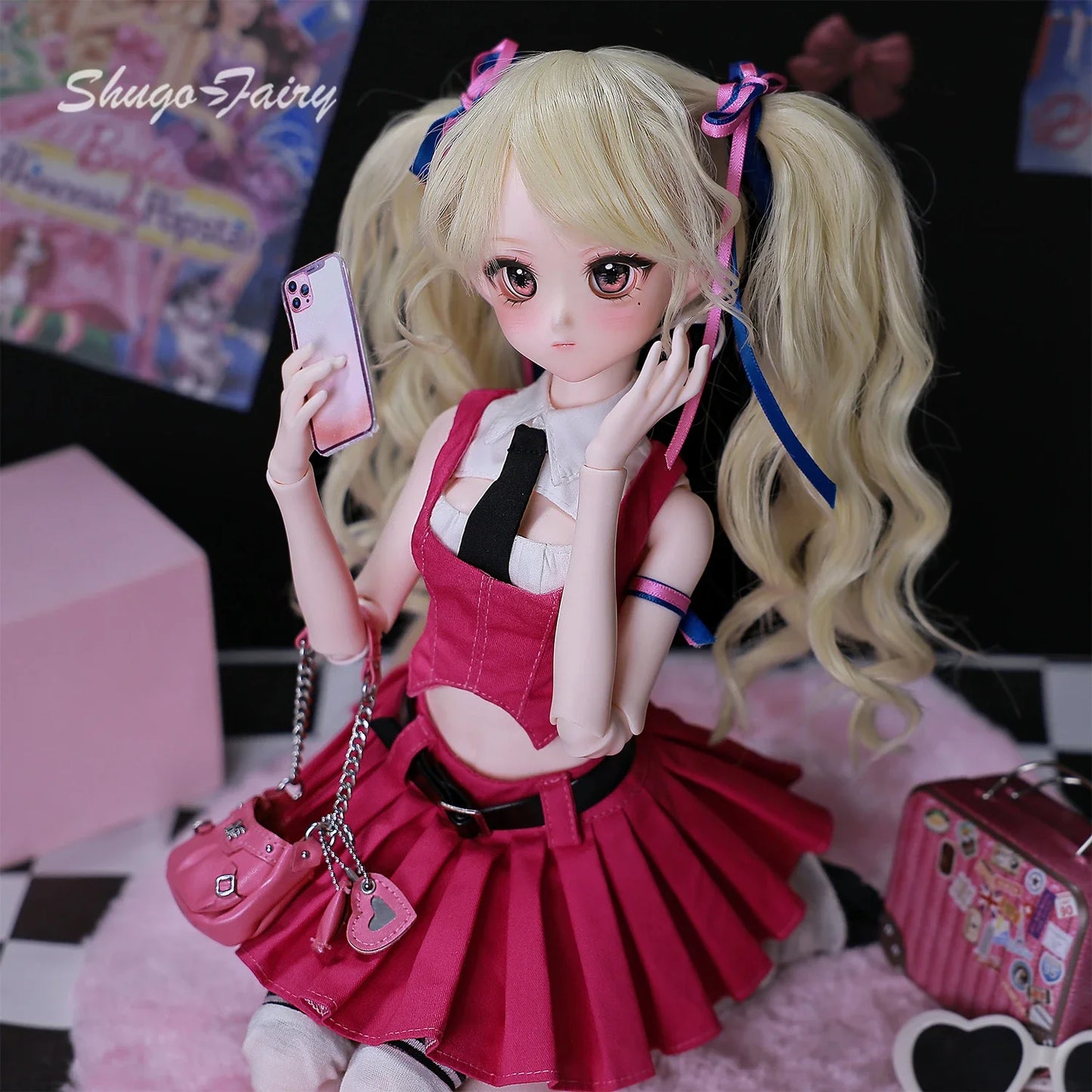 ShugaFairy Coco F 1/4 MSD BJD - Hight Quality Bariy Body Big Chest Y2K Carnival Fashion Full Poseable Set Anime Collectible