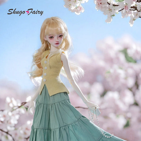SPRING SALE!  Shugafairy Libra D 1/4 BJD - Pastel Minimalist Doll for Picnic | Full Set Korean Poseable