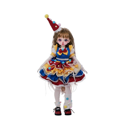 Circe C Momoko Handmade 1/6 BJD Doll Full Set - Circus Princess Resin Figure for Fairy Clown Acrobat - Shugafairy