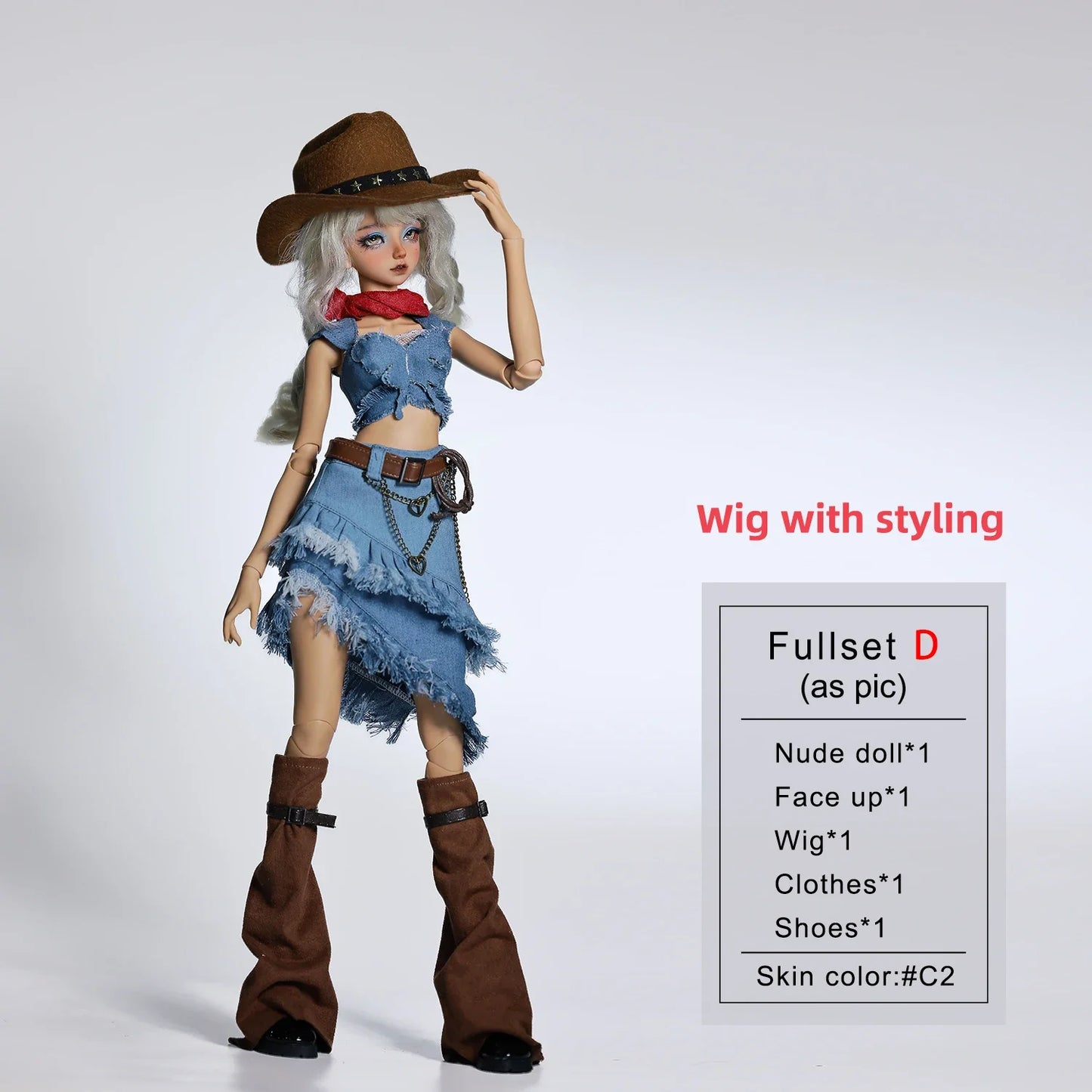 Sano D BJD 1/4 - Vintage Western Cowboy Knight Anime Style Ball Jointed Doll Full Set with Outfit & Accessories ShugaFairy