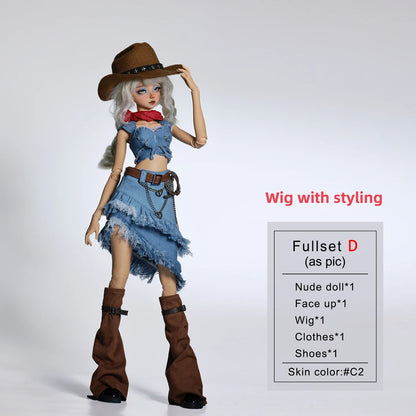 Sano D BJD 1/4 - Vintage Western Cowboy Knight Anime Style Ball Jointed Doll Full Set with Outfit & Accessories ShugaFairy