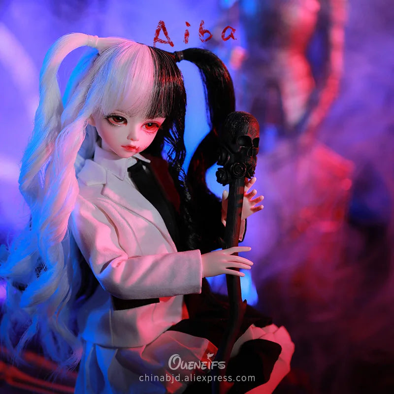 Aiba 1/4 BJD Doll Shuga Fairy Fullset Resin Material Dolls Black White Stitching Suit Style Dolls Surprise Gift for Girls