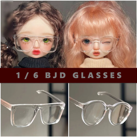 BJD Glasses 1/6 Accessories Fashion BJD Dolls Accessories Doll Eyeglasses  for Outdoor Dressing and Matching Acrylic Material