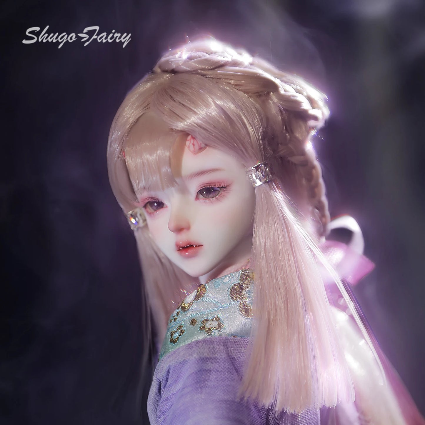 Shuga Fairy Wig Bjd Doll Hair 1/4 BJD Wigs with Long Straight Hair Head Circumference 17cm Doll Accessories