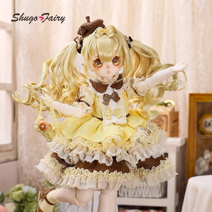 Shugafairy Original 1/4 BJD Makoto B Sweet Pudding Theme Hand-Painted Dessert Makeup & Jointed Body Full Set Resin Art Doll