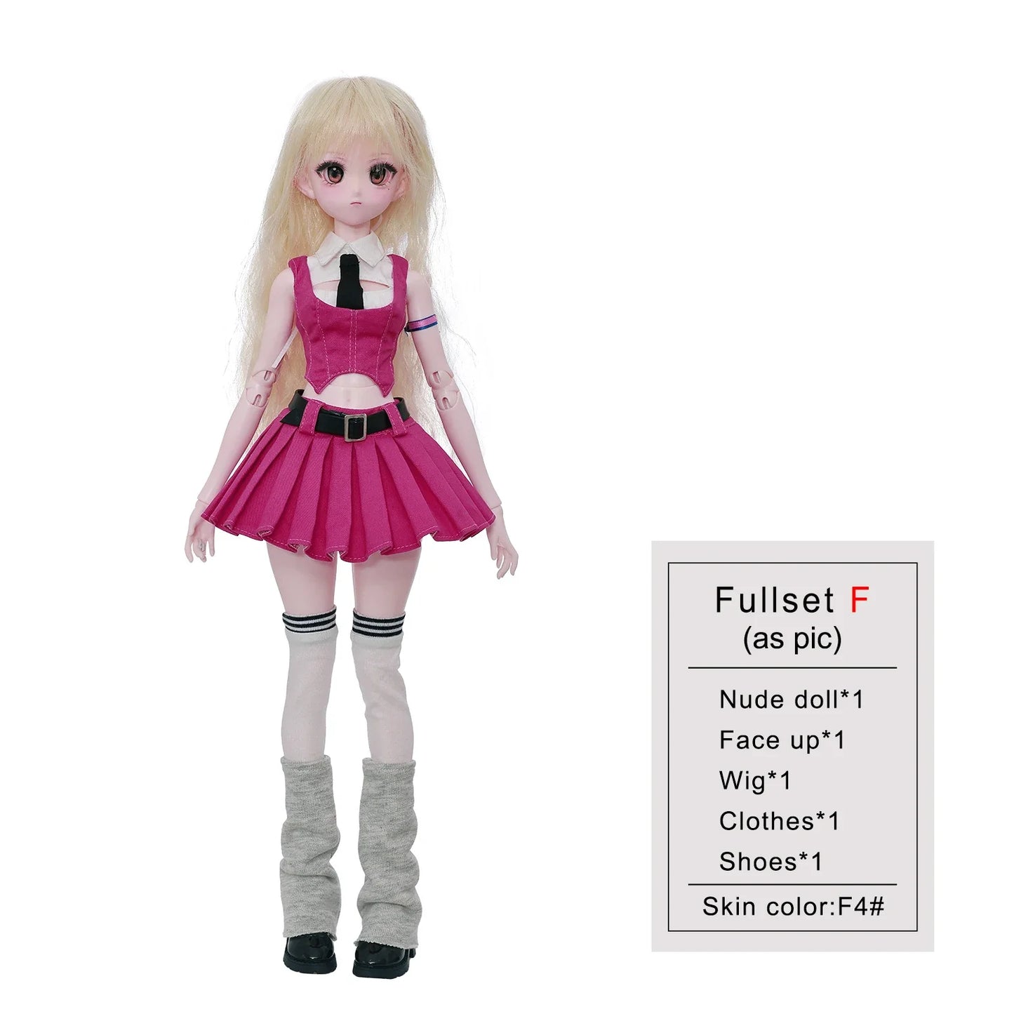 ShugaFairy Coco F 1/4 MSD BJD - Hight Quality Bariy Body Big Chest Y2K Carnival Fashion Full Poseable Set Anime Collectible
