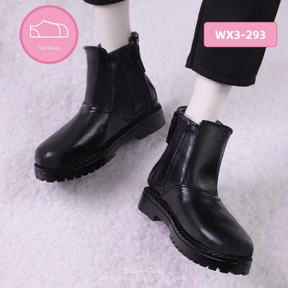 Bjd Shoes 1/3 Suitable Yunus Body 10.2cm  Fashionable Doll Of High-tops Patent Leather Shoes Pu Material Doll Accessories