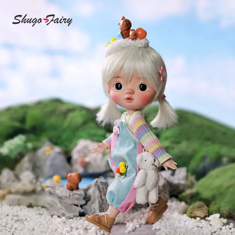 ShugaFairy Xavi 1/6 Bjd Doll Omelet Body Rainbow Cute Girl Double Eyelids Capybara Headwear  High Quality Ball Jointed Dolls