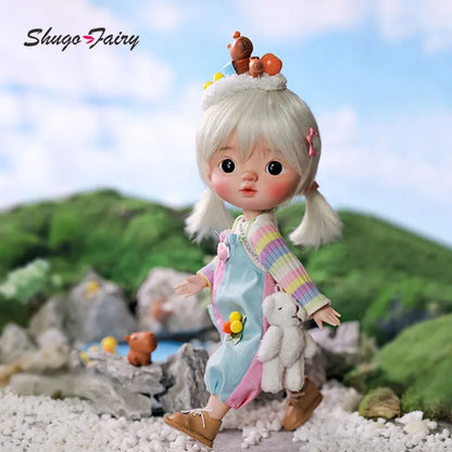 ShugaFairy Xavi 1/6 Bjd Doll Omelet Body Rainbow Cute Girl Double Eyelids Capybara Headwear  High Quality Ball Jointed Dolls