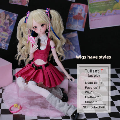 ShugaFairy Coco F 1/4 MSD BJD - Hight Quality Bariy Body Big Chest Y2K Carnival Fashion Full Poseable Set Anime Collectible