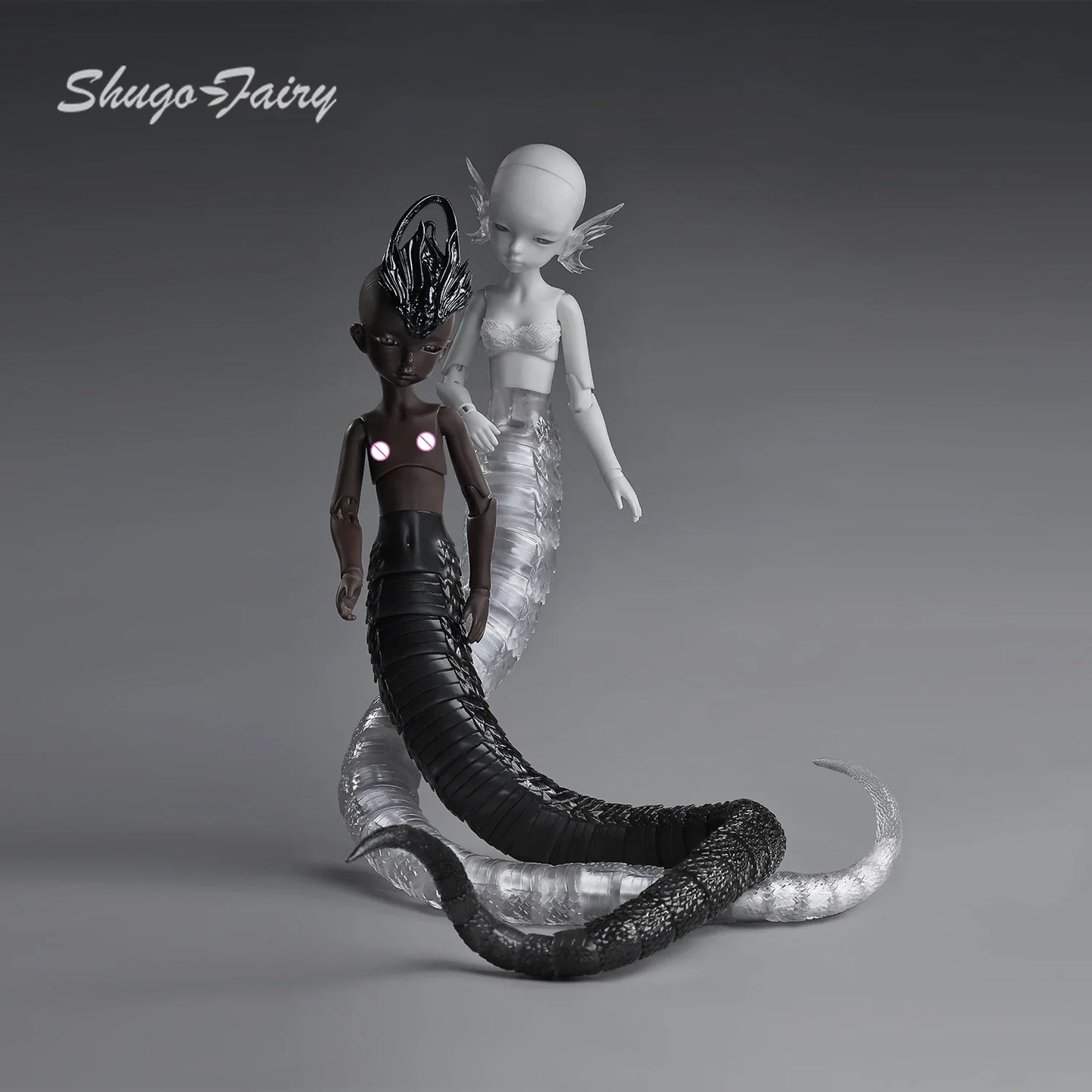 Anime Monster Girl BJD 1/6 - Virelai A Half-monster Long Scaly Tail & Scales | Shugafairy Dolls Full Set