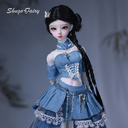 ShugaFairy Faina E 1/4 Handmade BJD - Wuxia Lolita Disciple Full Set Y2K Martial Arts Sister Collectible Poseable Doll