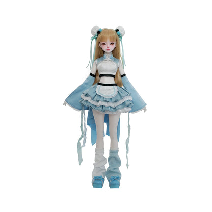 ShugaFairy Liano E BJD - Adorable Guo Feng Y2K Girl W/ Powerpuff Style | Complete Poseable Set