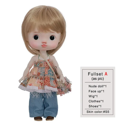 ShugaFairy Zhuzhubao 1/6 Bjd Doll Big Head Baby Pout Face Cute Girl Double Eyelids High Quality Ball Jointed Dolls