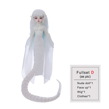 1/6 Monster Girl BJD  Virelai D Anime Pale Twin Half-Demon Full Set Long Scaly Tail Shugafairy Original Bjd Articulated Dolls