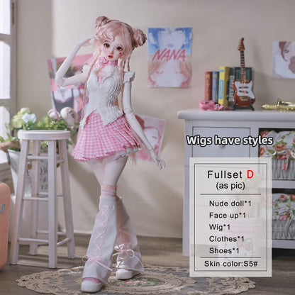 Shugafairy Anthea D 1/4 BJD  Curvy Joan Body Sweet Girl  Wigs & Lolita BJD Set Poseable Full Collector's Set