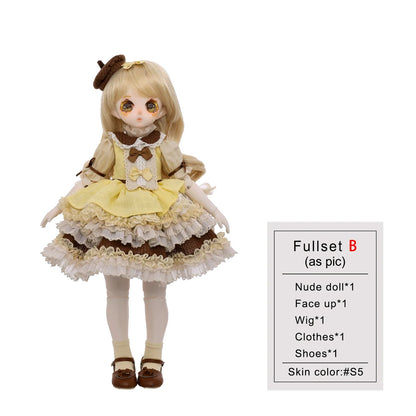 Shugafairy Original 1/4 BJD Makoto B Sweet Pudding Theme Hand-Painted Dessert Makeup & Jointed Body Full Set Resin Art Doll