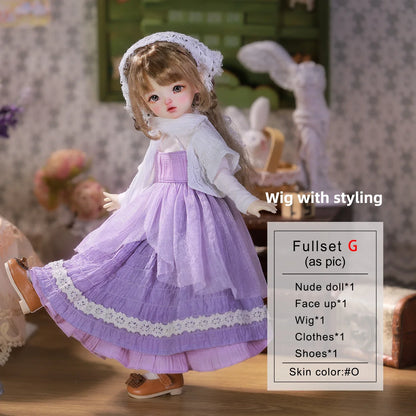 Damita G 1/6 Bjd Doll Sweet Young Girl The Forest Estate Toys Purple Baker High Quality ShugaFairy Full Set
