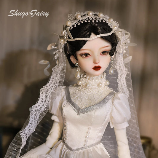 ShugaFairy Sophia B 1/4 BJD Doll - Gothic Lolita Bride Full Set, Handmade Resin Figure Collectible Victorian Bridal Wedding Gift