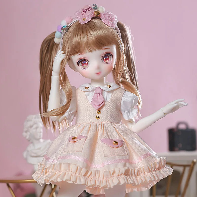 Shuga Fairy 1/6 BJD Doll Tiny Resin Dolls Full Set Ball Jointed Doll Elf Ears Toys Surprise Gift for Children Anime Figure