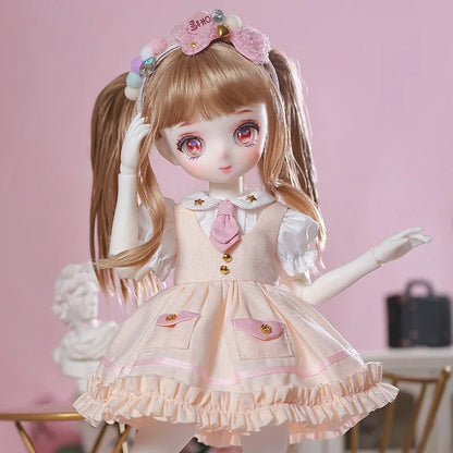 Shuga Fairy 1/6 BJD Doll Tiny Resin Dolls Full Set Ball Jointed Doll Elf Ears Toys Surprise Gift for Children Anime Figure