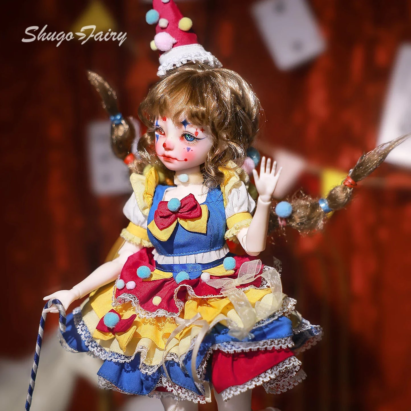 Circe C Momoko Handmade 1/6 BJD Doll Full Set - Circus Princess Resin Figure for Fairy Clown Acrobat - Shugafairy