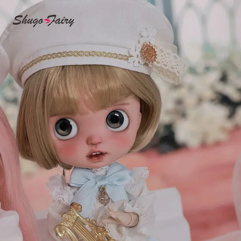 BJD Doll 1/6 Lime Fullset Big Head Open Mouth Expression Church Dress Style Choir Skirt Ball Jointed Graduation Gift YOSD Dolls