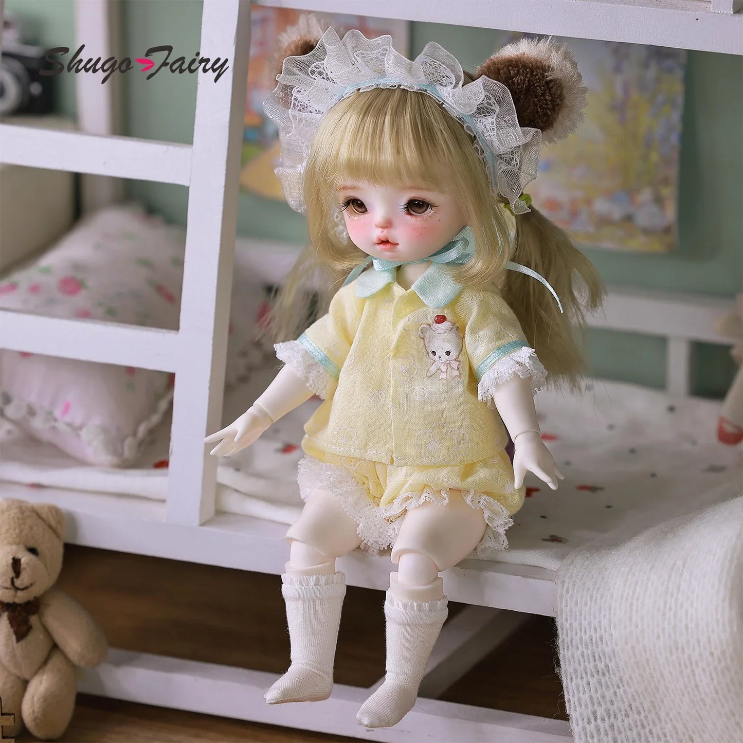 May C BJD - Adorable 1/6 Anime Baby Doll | Pacifier & Poseable Full Set