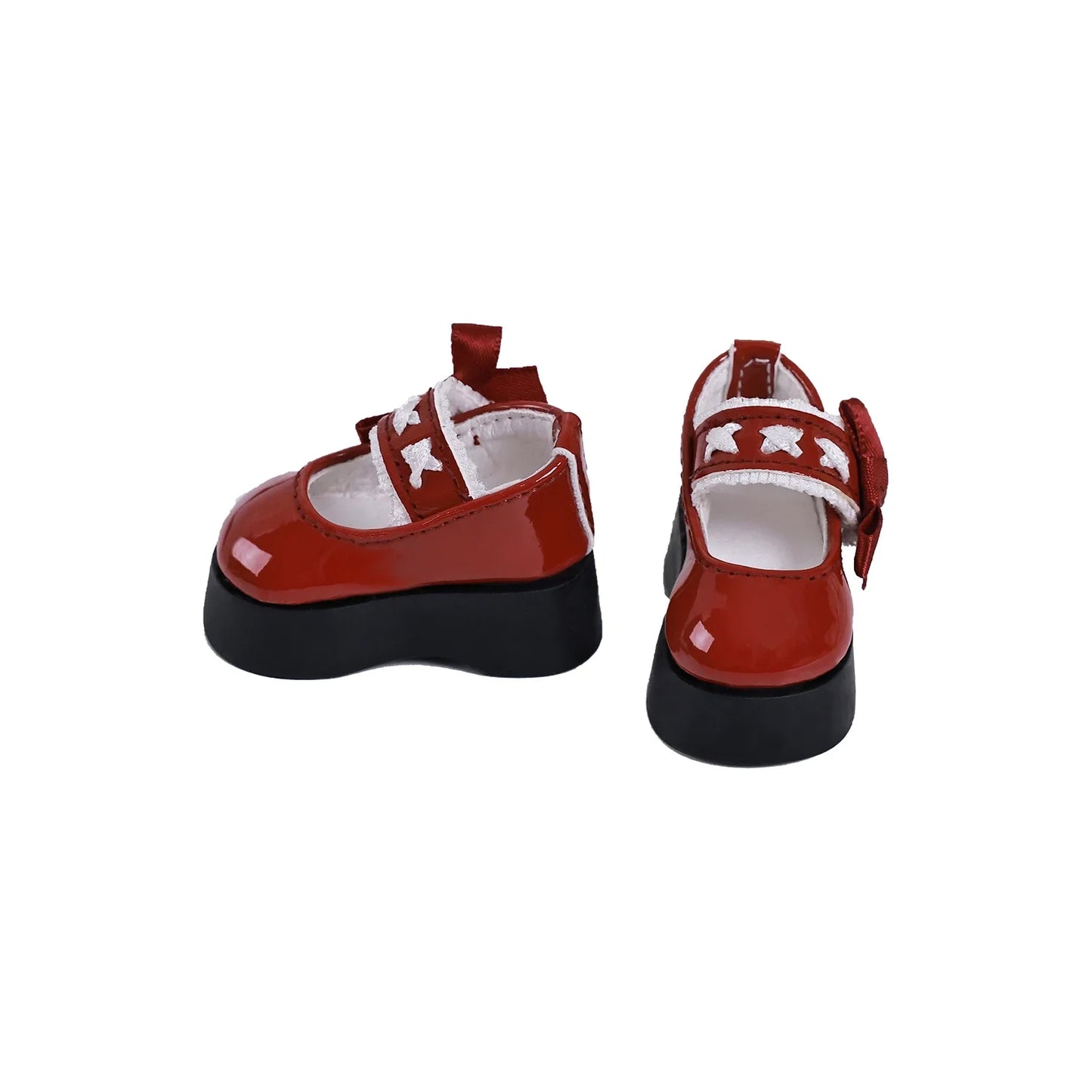 Bjd Dolls Shoes 1/6 BJD Glossy Platform  Lace Mary Jane Shoes Flat Heel Feet for YOSD Body Art Doll Accessories JOYBJD