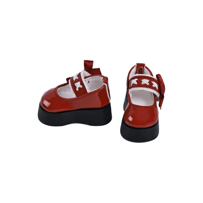 Bjd Dolls Shoes 1/6 BJD Glossy Platform  Lace Mary Jane Shoes Flat Heel Feet for YOSD Body Art Doll Accessories JOYBJD