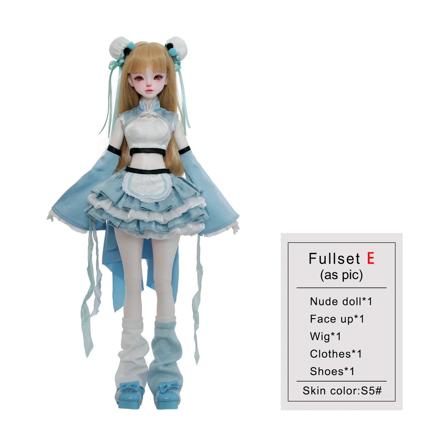 ShugaFairy Liano E BJD - Adorable Guo Feng Y2K Girl W/ Powerpuff Style | Complete Poseable Set