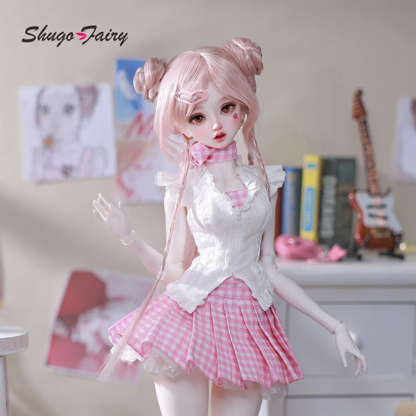 Shugafairy Anthea D 1/4 BJD  Curvy Joan Body Sweet Girl  Wigs & Lolita BJD Set Poseable Full Collector's Set