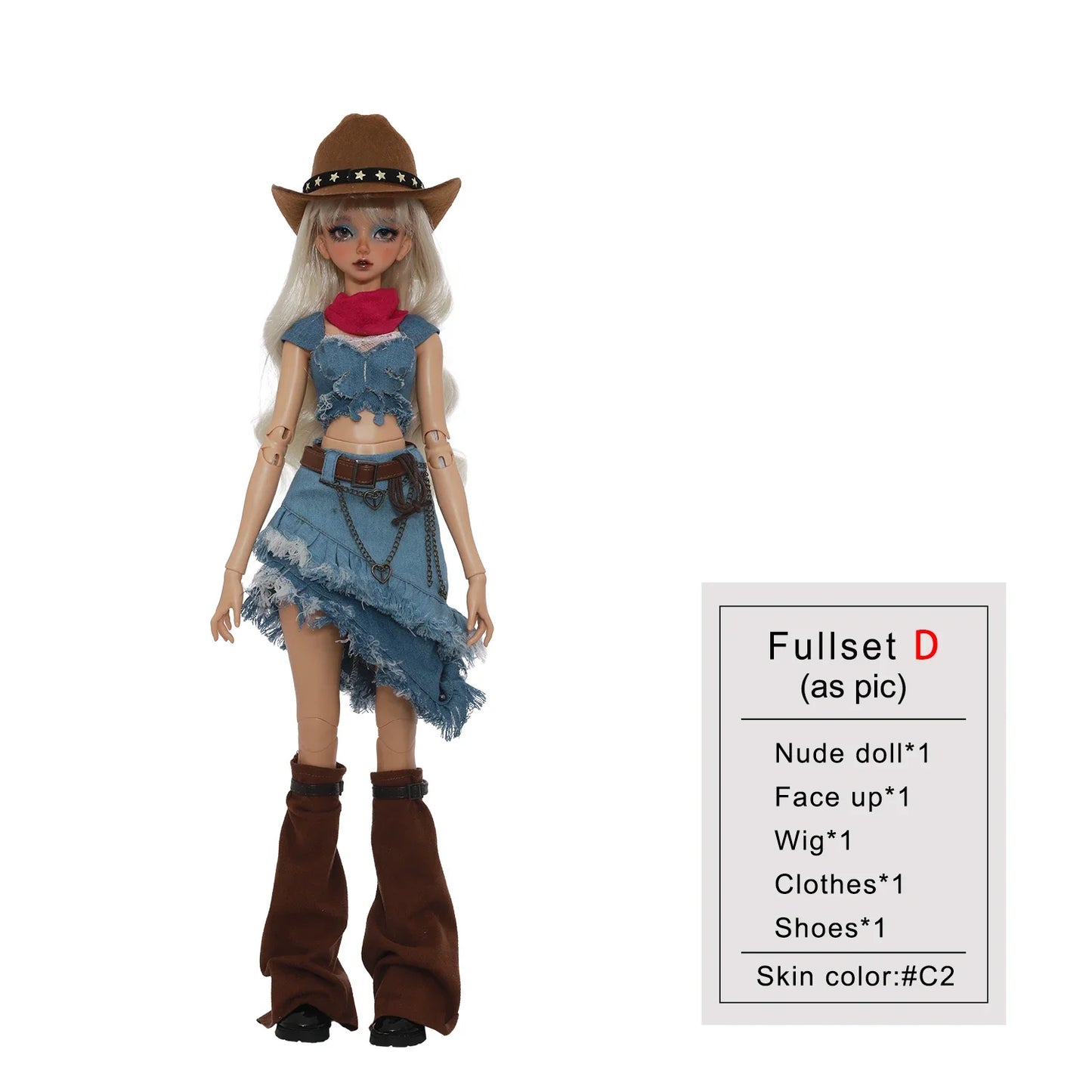 Sano D BJD 1/4 - Vintage Western Cowboy Knight Anime Style Ball Jointed Doll Full Set with Outfit & Accessories ShugaFairy