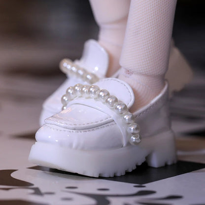 BJD Shoes 1/4 Poetry body About 7.0cm White Elegant and stylish pearl shoes Doll Accessories