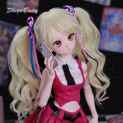 ShugaFairy Coco F 1/4 MSD BJD - Hight Quality Bariy Body Big Chest Y2K Carnival Fashion Full Poseable Set Anime Collectible