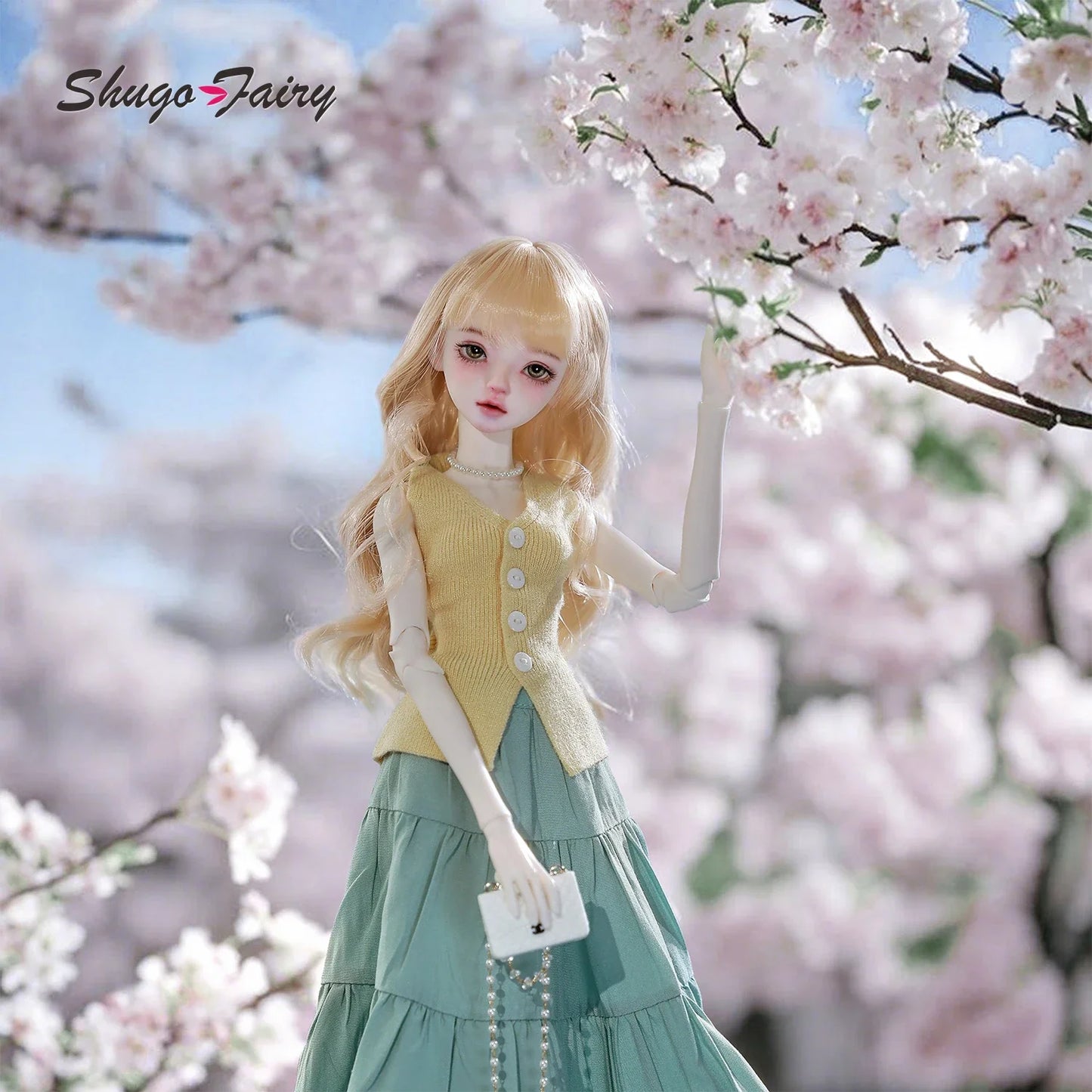 SPRING SALE!  Shugafairy Libra D 1/4 BJD - Pastel Minimalist Doll for Picnic | Full Set Korean Poseable