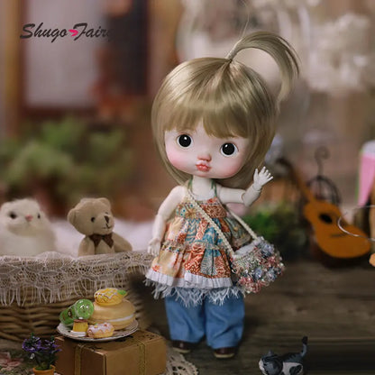 ShugaFairy Zhuzhubao 1/6 Bjd Doll Big Head Baby Pout Face Cute Girl Double Eyelids High Quality Ball Jointed Dolls