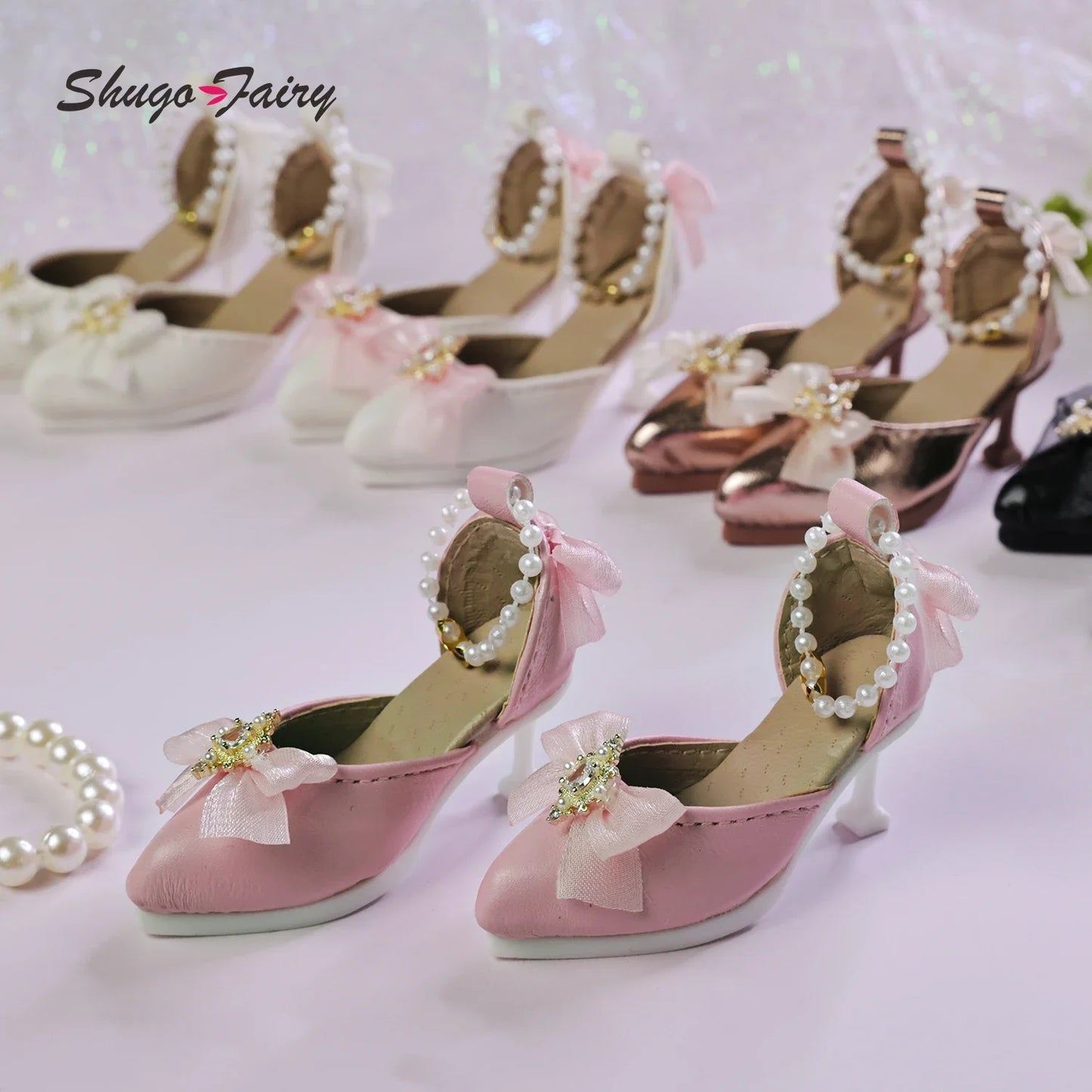 Shuga Fairy Bjd Shoes 1/4 Mini Toy High-heeled Shoes Multicolor Colors WX4-373 Bjd Doll Accessories