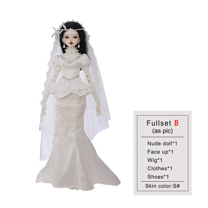 ShugaFairy Sophia B 1/4 BJD Doll - Gothic Lolita Bride Full Set, Handmade Resin Figure Collectible Victorian Bridal Wedding Gift