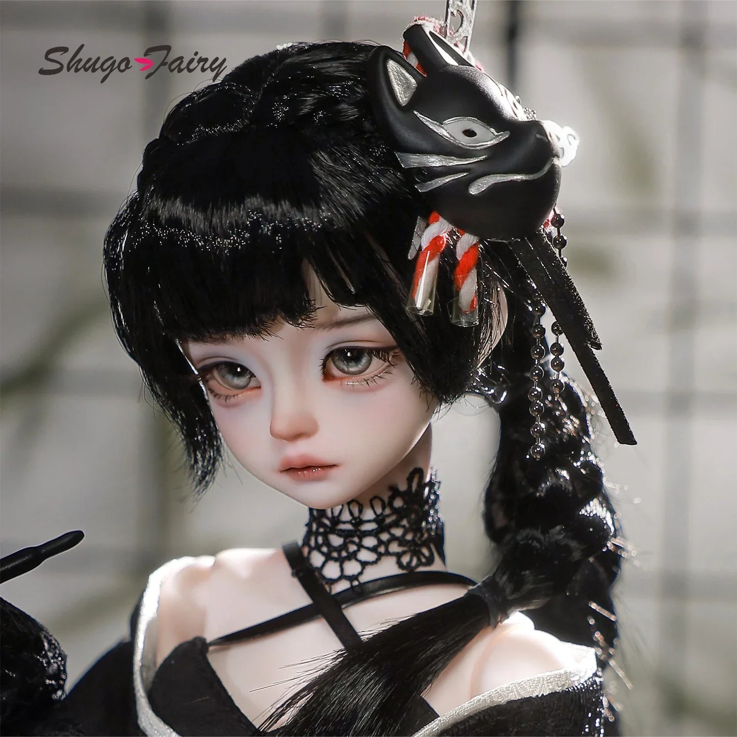 Kikyou E 1/4 BJD Armed Princess - Yakuza Mafia Style Japanese Silk Wafuku & Thigh High Full Set  | Shugafairy Y2K Retro