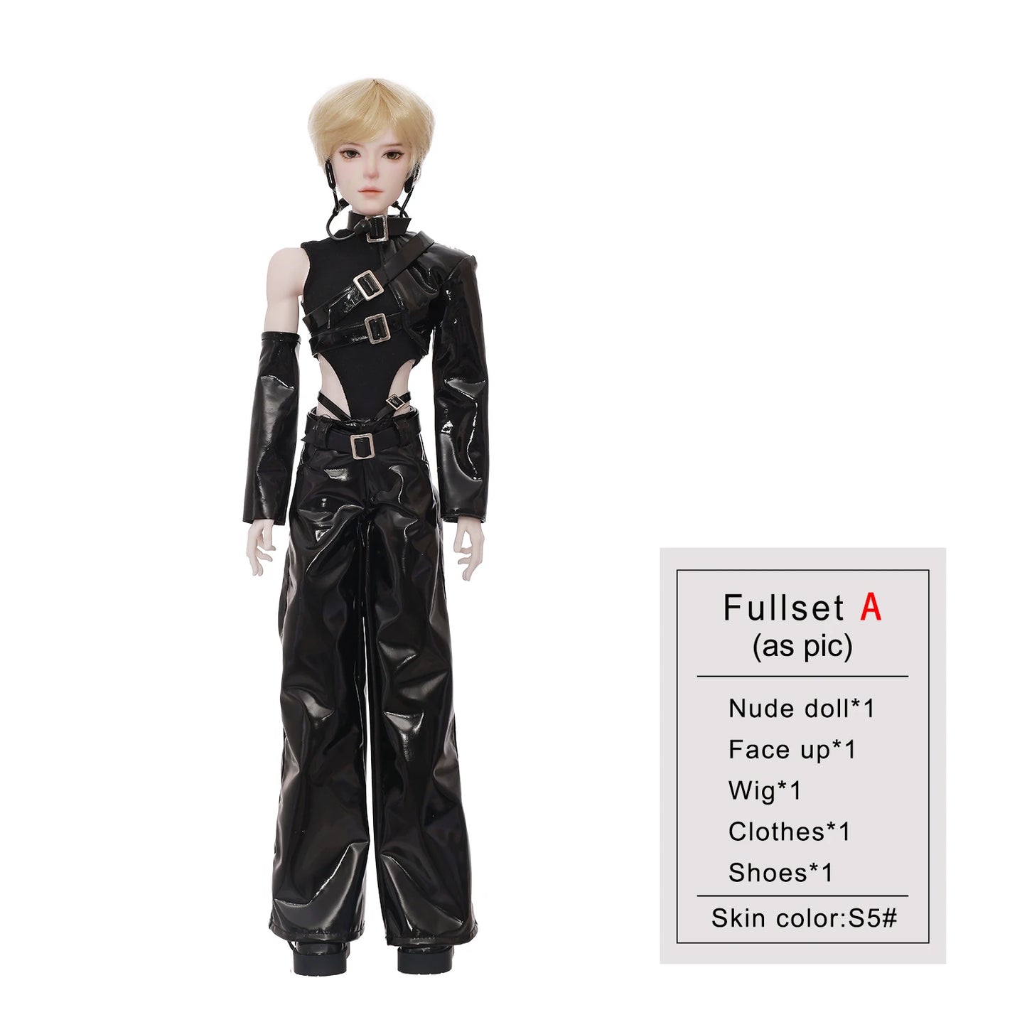 BJD Doll 1/4 Ryan - Neo Punk K-pop Resin Figure Leather Coat Set Bubo 2nd Boy Band Collector Art Poseable Stage Idol Shugafairy