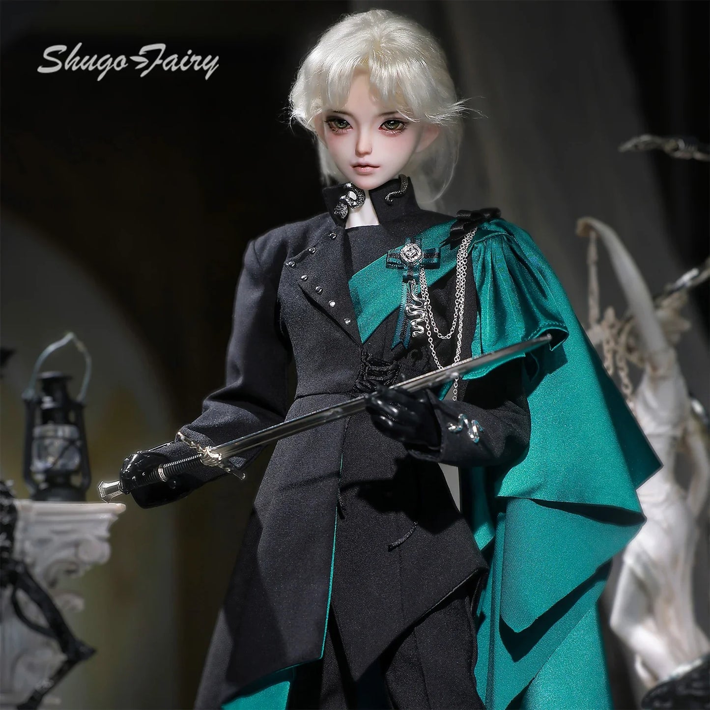 Shugafairy Julia C 1/4 BJD Gothic Swordsman Prince - Obsidian Knight Cool Lolita Nobility Full Set Collector's Edition