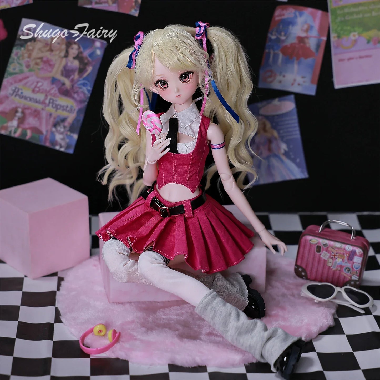 ShugaFairy Coco F 1/4 MSD BJD - Hight Quality Bariy Body Big Chest Y2K Carnival Fashion Full Poseable Set Anime Collectible