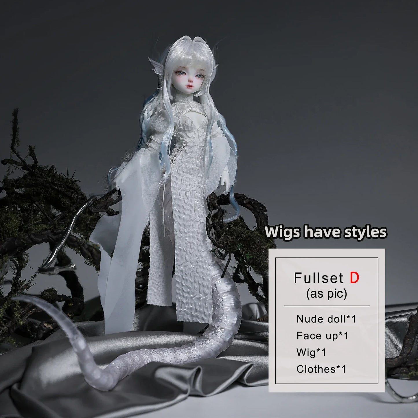1/6 Monster Girl BJD  Virelai D Anime Pale Twin Half-Demon Full Set Long Scaly Tail Shugafairy Original Bjd Articulated Dolls