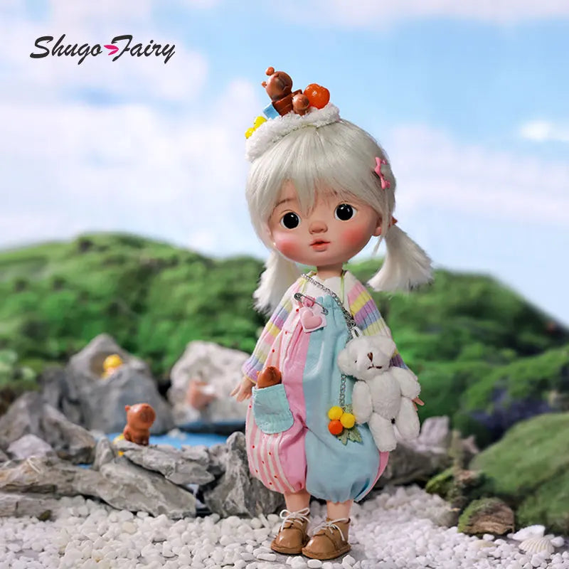 ShugaFairy Xavi 1/6 Bjd Doll Omelet Body Rainbow Cute Girl Double Eyelids Capybara Headwear  High Quality Ball Jointed Dolls